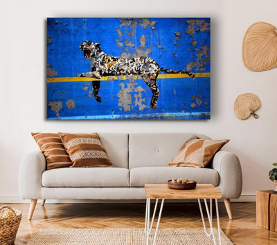 FICLUX Large Wall Art Decor Watercolor leopard Canvas Painting