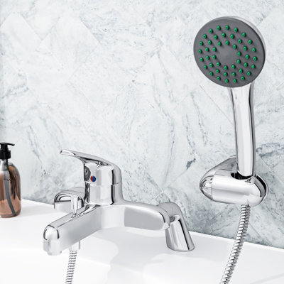 Banox Basin Mono Mixer & Bath Shower Mixer Taps & Waste Chrome - 4