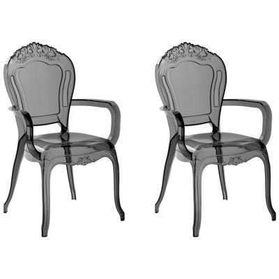 Banquet Chair Dining Chair Set of 2 Black VERMONT