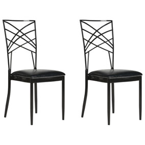 Banquet Chair Set of 2 Black GIRARD