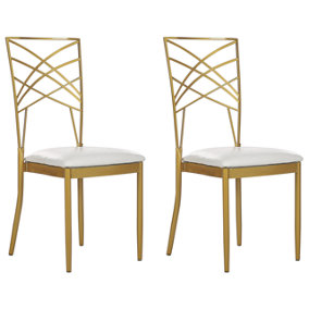 Banquet Chair Set of 2 Gold GIRARD