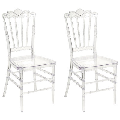 Banquet Chair Set of 2 Transparent MENDON