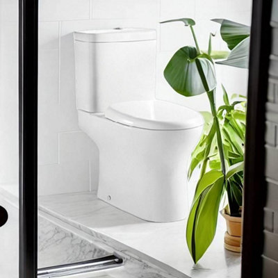 Banyetti Amalfi Open Back Close Coupled Toilet with Soft Close Seat