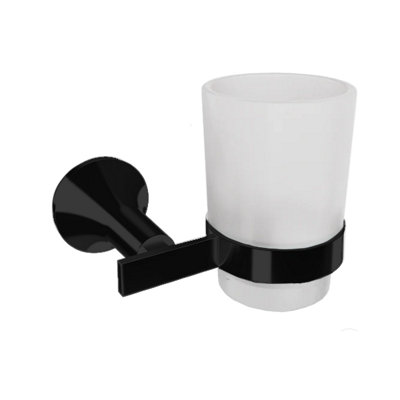 Banyetti Ariano Round Tumbler Toothbrush Holder - Matt Black