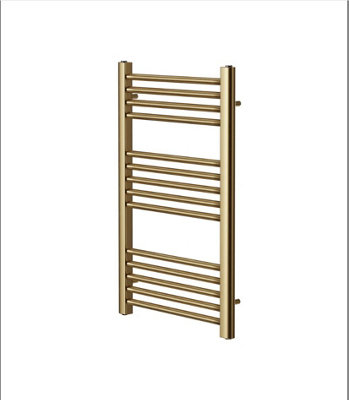 Banyetti Aureli 800 x 600 Ladder Towel Rail Radiator - Brushed Brass