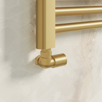 Banyetti Corner Radiator Valves - Brushed Brass