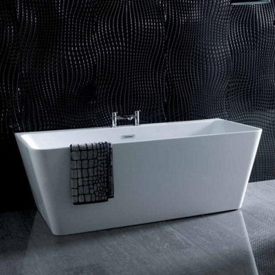 Banyetti London 1700 x 750 Back to Wall Freestanding Acrylic Bath - White Price Comparisons | Compare The Build