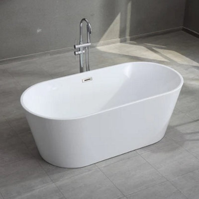 Banyetti Newton 1700 x 800 Freestanding Acrylic Bath - White