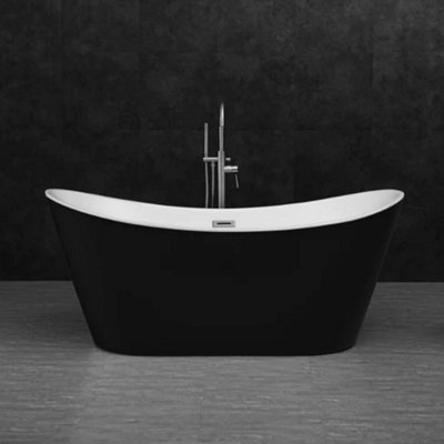 Banyetti Pure 1700 X 800 Freestanding Acrylic Bath - Gloss Black