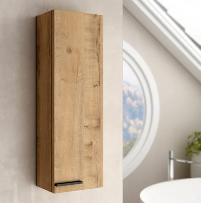 Banyetti Vatilla 700mm Wall Hung Mini Storage Cabinet - Ostippo Oak