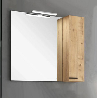 Banyetti Vatilla 700mm Wall Hung Mini Storage Cabinet - Ostippo Oak
