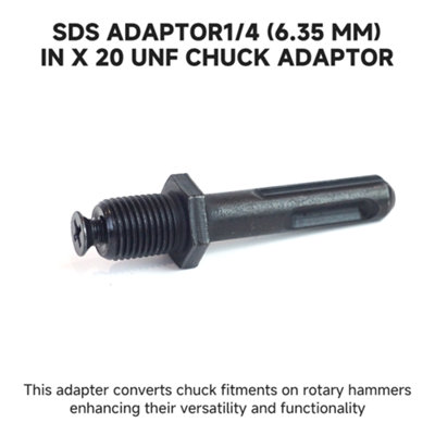 BAP SDS Plus Chuck Adaptor 1/2 inch x 20 UNF - Fits Makita Bosch Dewalt BP-17044 - 3