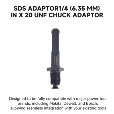 BAP SDS Plus Chuck Adaptor 1/2 inch x 20 UNF - Fits Makita Bosch Dewalt BP-17044 - 4