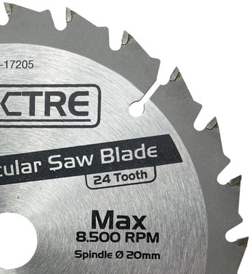 BAP Trade Pro Circular Saw Blade 165mm X 20 24 Teeth Carbide Tipped - Long Life - 3
