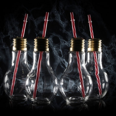 Bar Bespoke Set of 4 Mixology Edison Glass Light Bulb 400ml - Clear