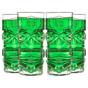 Bar Bespoke Set of 4 Tiki Glasses 450ml Clear