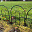Bar Bow Top Design Steel Garden Lawn Edging (45cm x 41cm) - 20 Panels