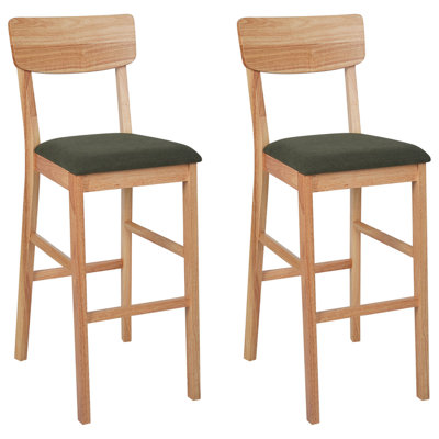 Bar Chair Set of 2 Light Wood AMBLER