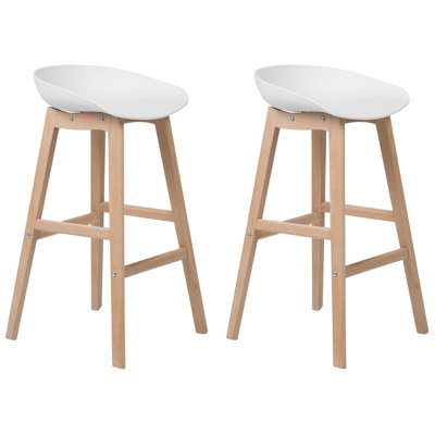 Bar Chair Set of 2 White MICCO