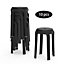 Bar Stool Set of 10 Plastic Stackable Round Dining Stools Bar Stools