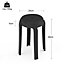 Bar Stool Set of 10 Plastic Stackable Round Dining Stools Bar Stools