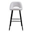 Bar Stool Set of 2 Chic Upholstered Breakfast Bar Stools with Footrest