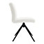 Bar Stool Set of 2 White Plush Breakfast Bar Stools Chair with Metal Legs