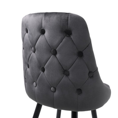Bar Stools Set of 2 Modern Upholstered Velvet High Bar Stools