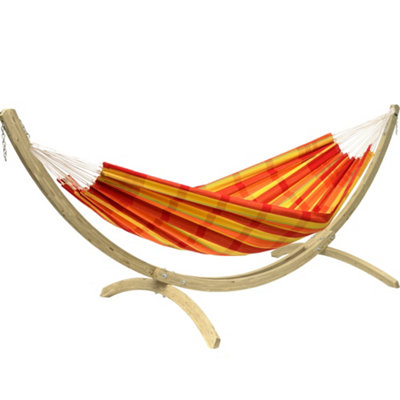 Barbados Hammock Wooden Set Papaya