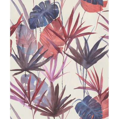 Barbara Home Palm Wallpaper Pink Rasch 536430