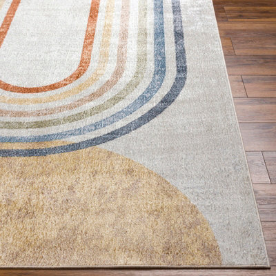 BARBARA Machine Washable Modern Beige Area Rug 160 x 213 cm