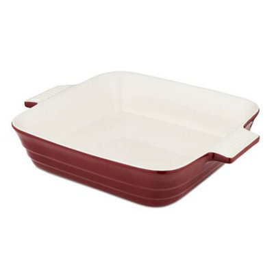 Barbary & Oak 26cm Ceramic Square Oven Dish Red