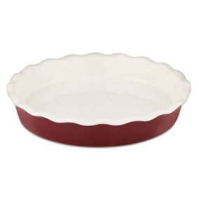 Barbary & Oak 27cm Ceramic Pie Dish Red
