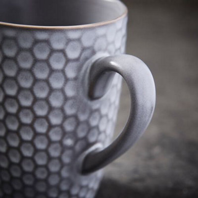 Barbary & Oak Reef Honeycomb Mug, Set of 4 - Reactive Glaze