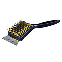 Barbecue / BBQ Wire Cleaning Brush with attached Scraper