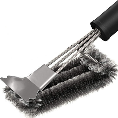 Barbecue Grill Cleaning Brush and Scraper 18 inch Stainless Steel Grill ...