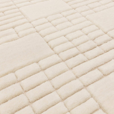 Barbican Hand Tufted Wool Rug - Cream - 120 x 180 cm