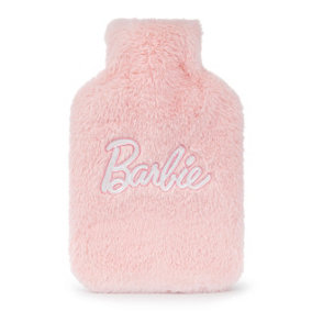 Barbie Appliqué Logo Hot Water Bottle Cover Pink (One Size)