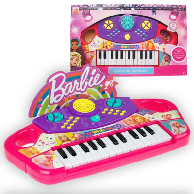 Barbie Electronic Organ with Lights and Sounds Kids Toys Children Easy-to-use Price Comparisons | Compare The Build