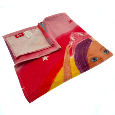 Barbie Follow Your Own Rainbow Beach Towel Pink (140cm x 70cm)