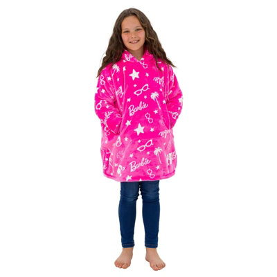 Barbie Stars Oversized Hoodie Blanket, Pink - Kids