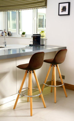 Barcelona Bar Stools - Set Of 2 - Brown