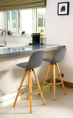 Barcelona Bar Stools - Set Of 2 - Grey