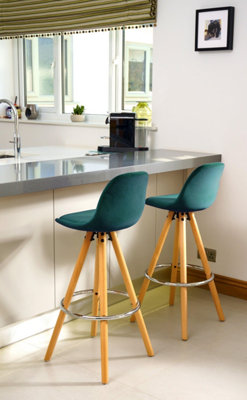 Barcelona Bar Stools - Set Of 2 - Ocean Green