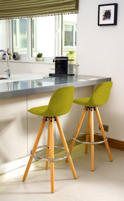 Barcelona Bar Stools - Set Of 2 - Olive Green