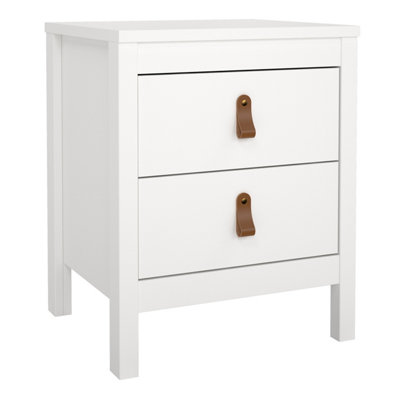 Barcelona Bedside Table 2 drawers in White DIY at B&Q