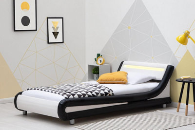 Leather deals led bed