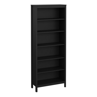 Barcelona Bookcase with 5 Shelves in Black