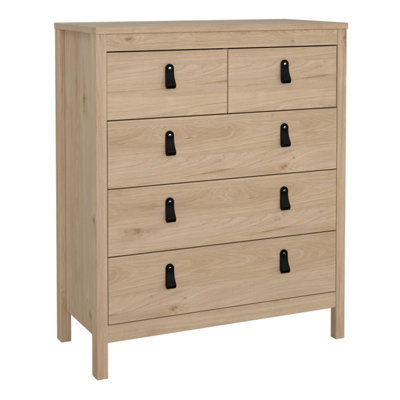 Barcelona Chest 3+2 drawers in Jackson Hickory Oak