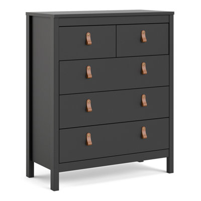 Barcelona Chest 3+2 drawers in Matt Black